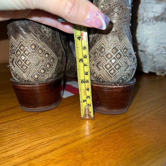 Golden Guns Distressed Brown Embroidered/Crystal   Western Boots  US6 MEX23 - Picture 11 of 12